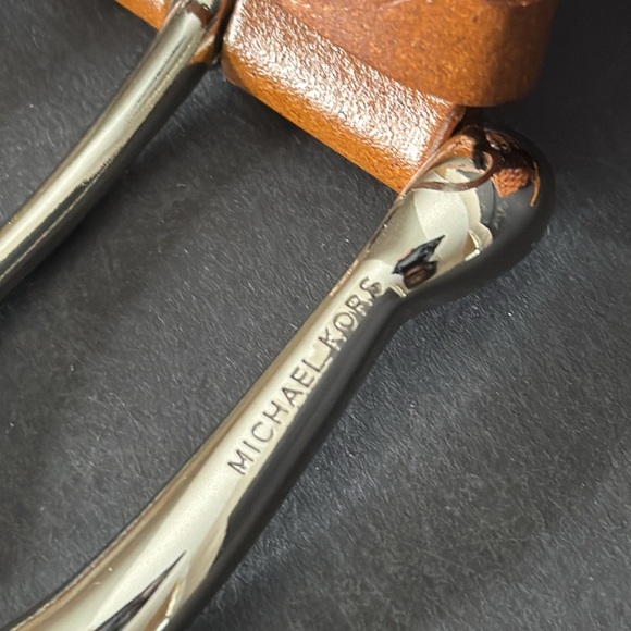 Micheal Kors Brown Woven Charm Belt - Picture 8 of 16